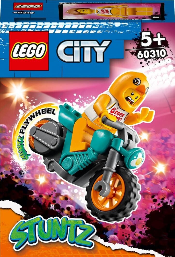 Конструктор LEGO City 60310 Трюковый мотоцикл с цыплёнком