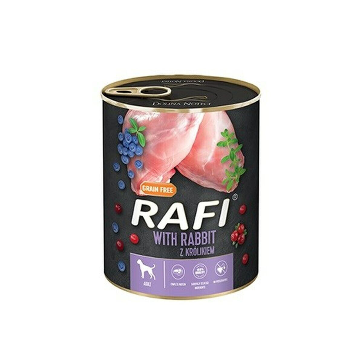 Wet food Dolina Noteci Rafi Blueberry Rabbit 800 g