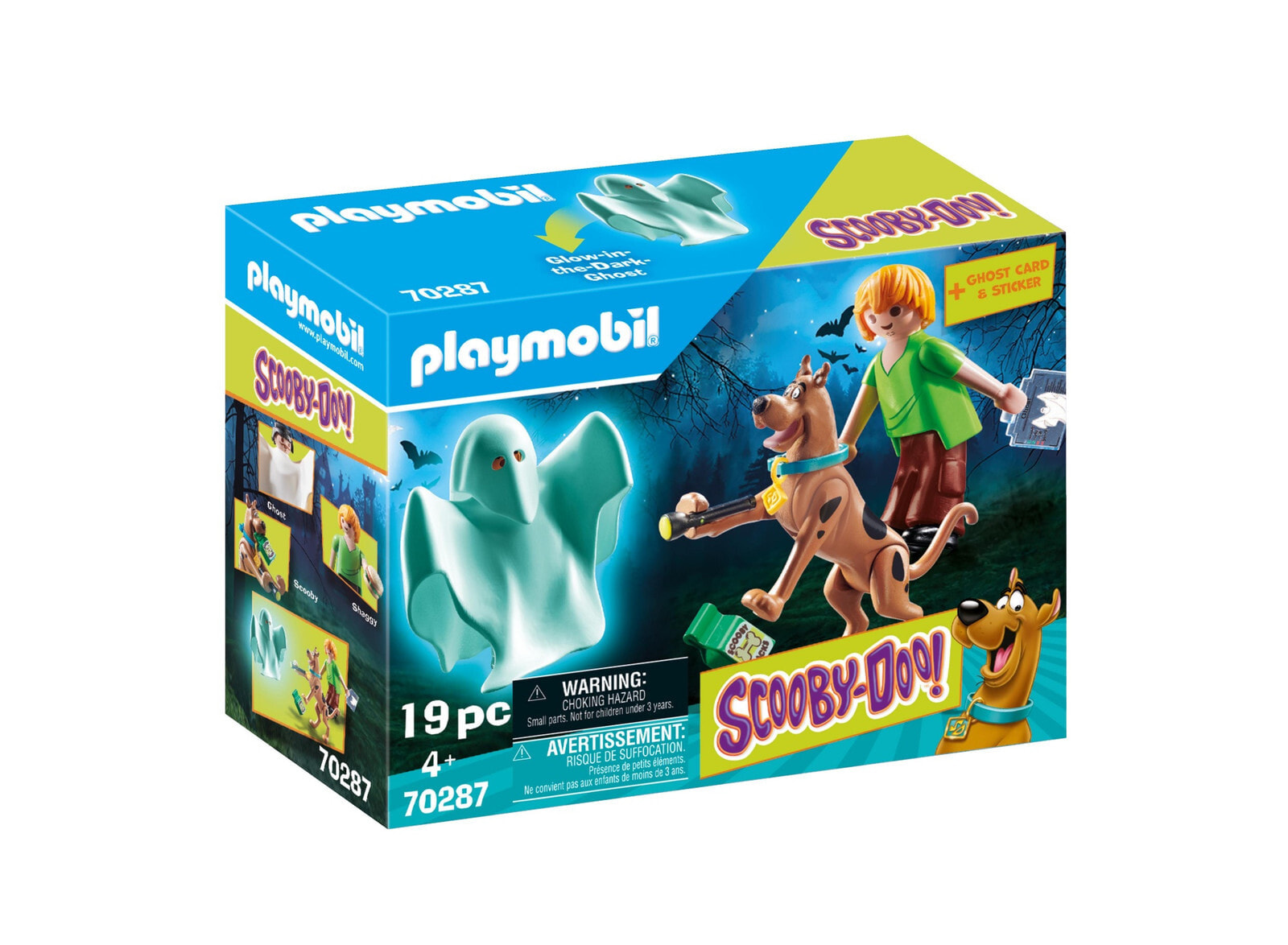 Игровой набор с элементами конструктора Playmobil SCOOBY-DOO! 70287 Скуби и Шегги с привидениями