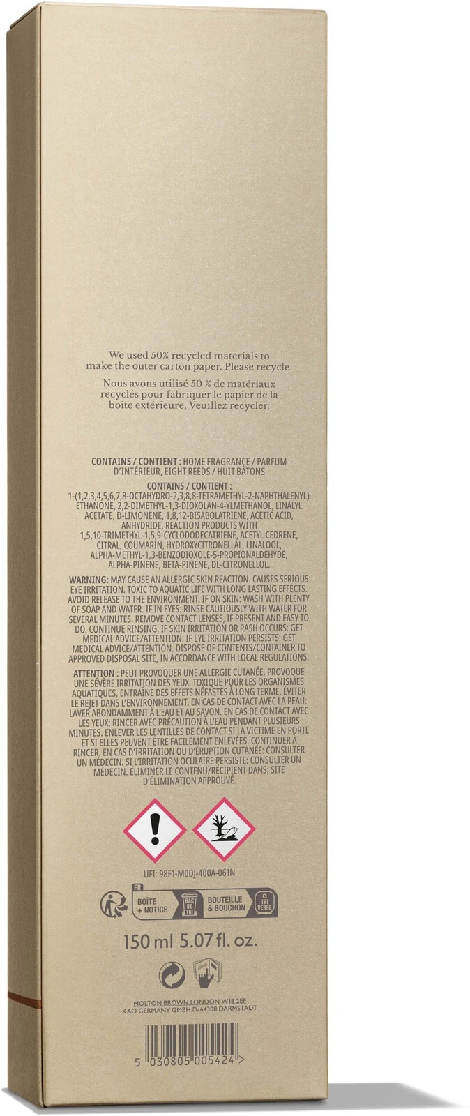 Molton Brown Re-Charge Black Pepper Aroma Reeds Refill (150 ml)