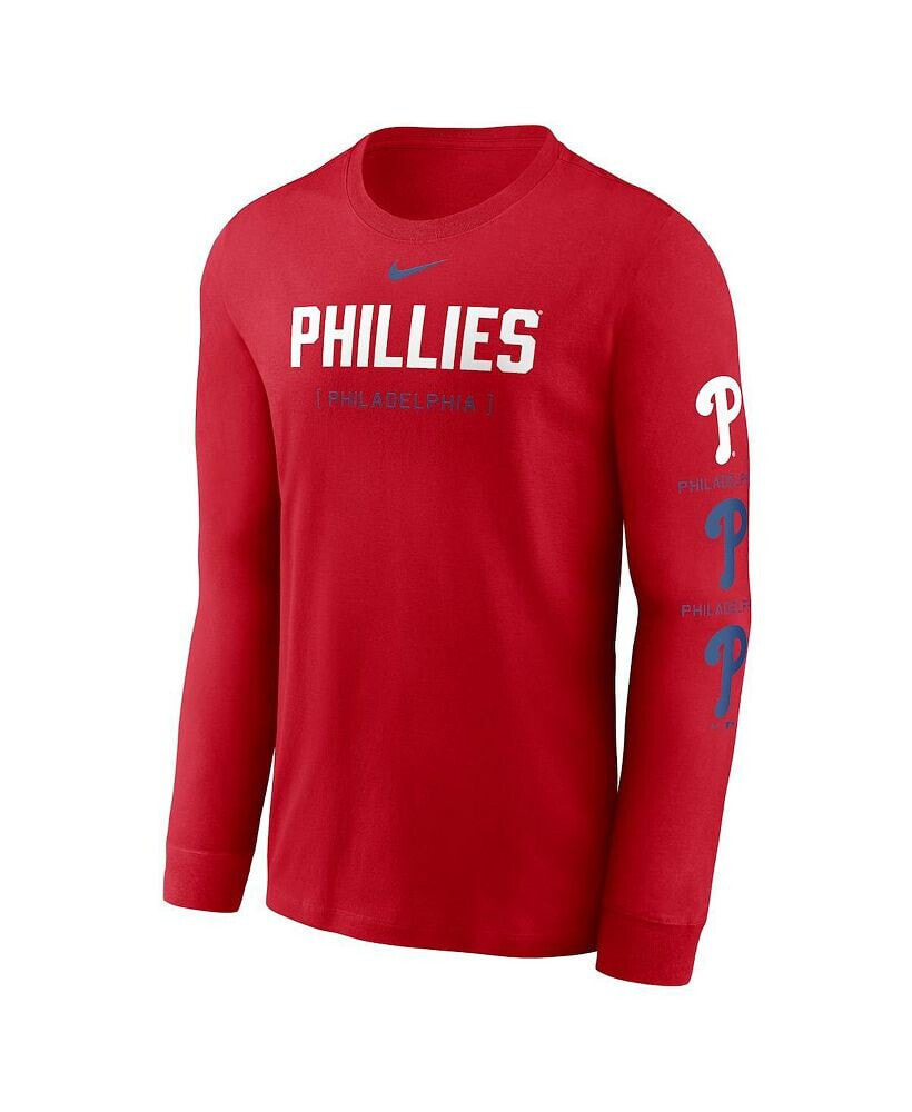 Nike men's Red Philadelphia Phillies Repeater Long Sleeve T-shirt