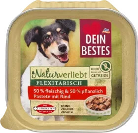 Nassfutter Hund mit Rind, Naturverliebt Flexitarisch, 150 g