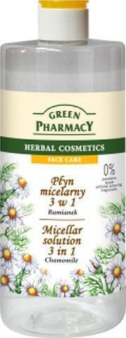 Влажная салфетка для лица Green Pharmacy Płyn micelarny 3w1 z ekstraktem z rumianku 500ml