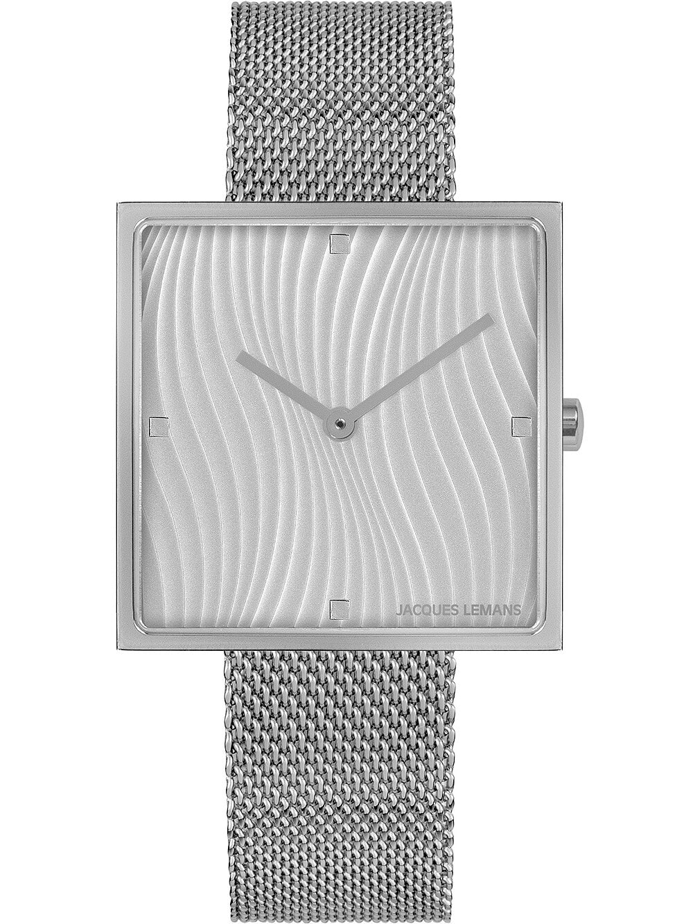 Женские наручные кварцевые часы Jacques Lemans со стальным квадратным корпусом. Браслет миланского плетения.