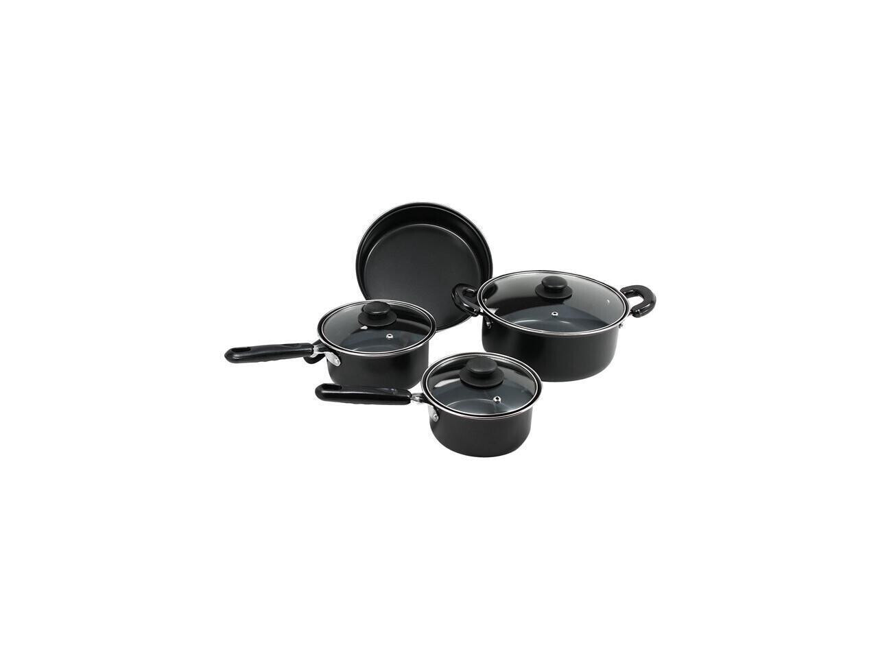 Better Chef F77 7-Piece Deluxe Non-Stick Cookware Set, Black