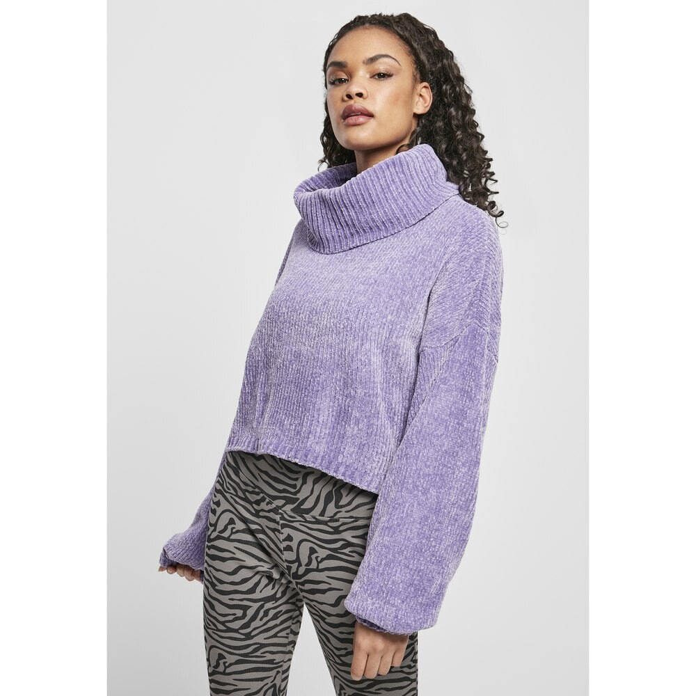 URBAN CLASSICS Turtleneck Sweatshirt Chenille Big