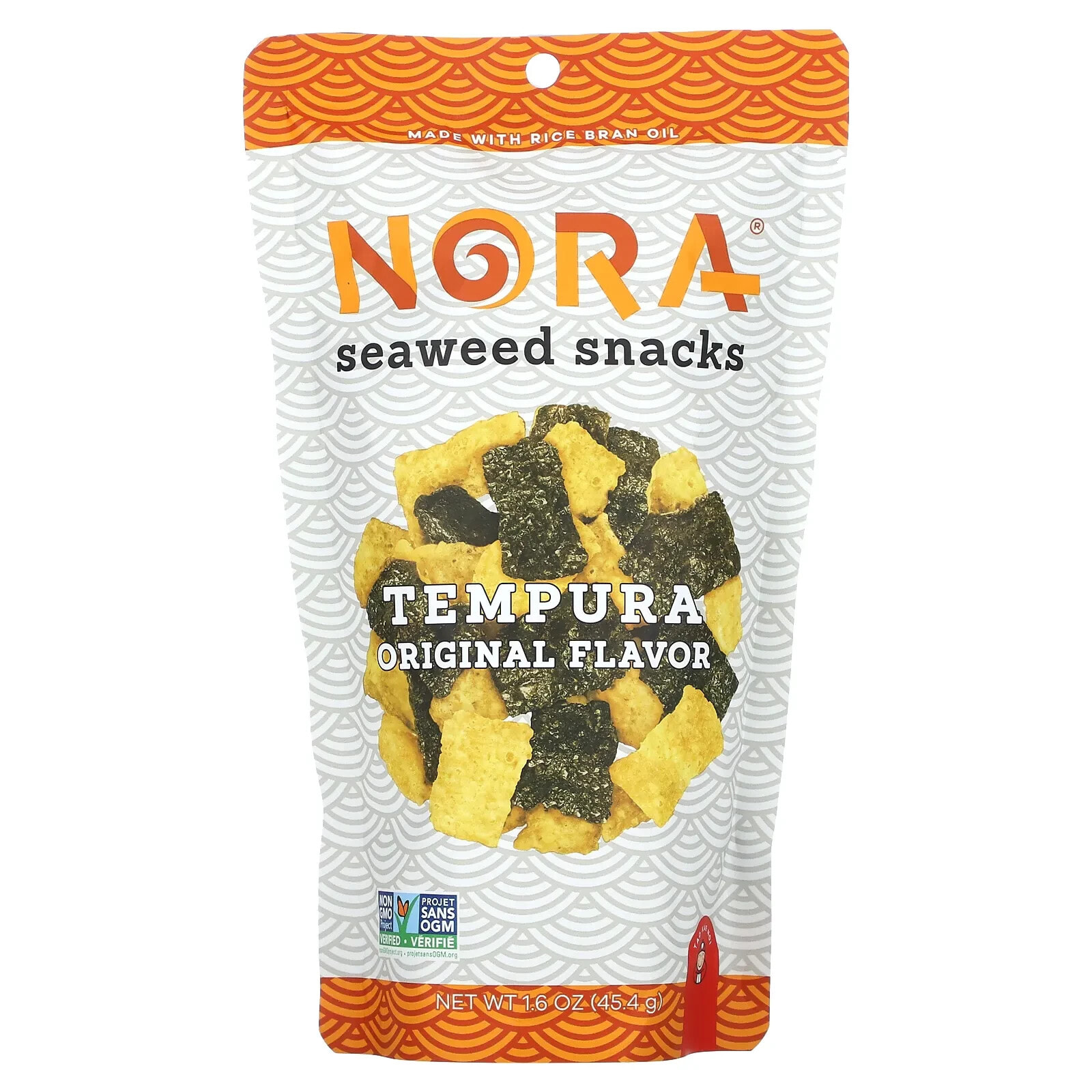 Nora Snacks, Seaweed Snacks, Tempura Original, 45,4 г (1,6 унции)