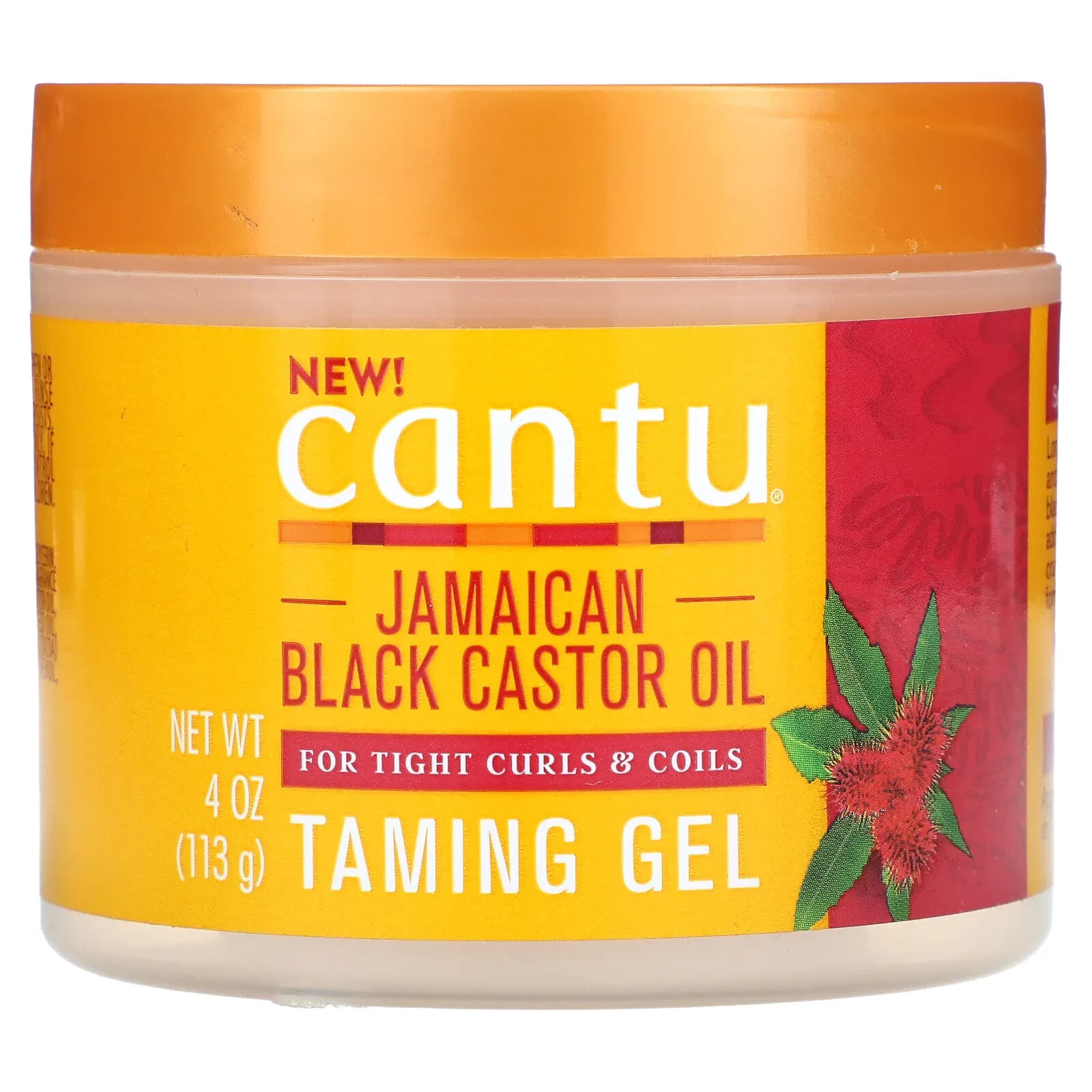 Cantu, Ямайское черное касторовое масло, гель для укрощения, 113 г (4 унции)