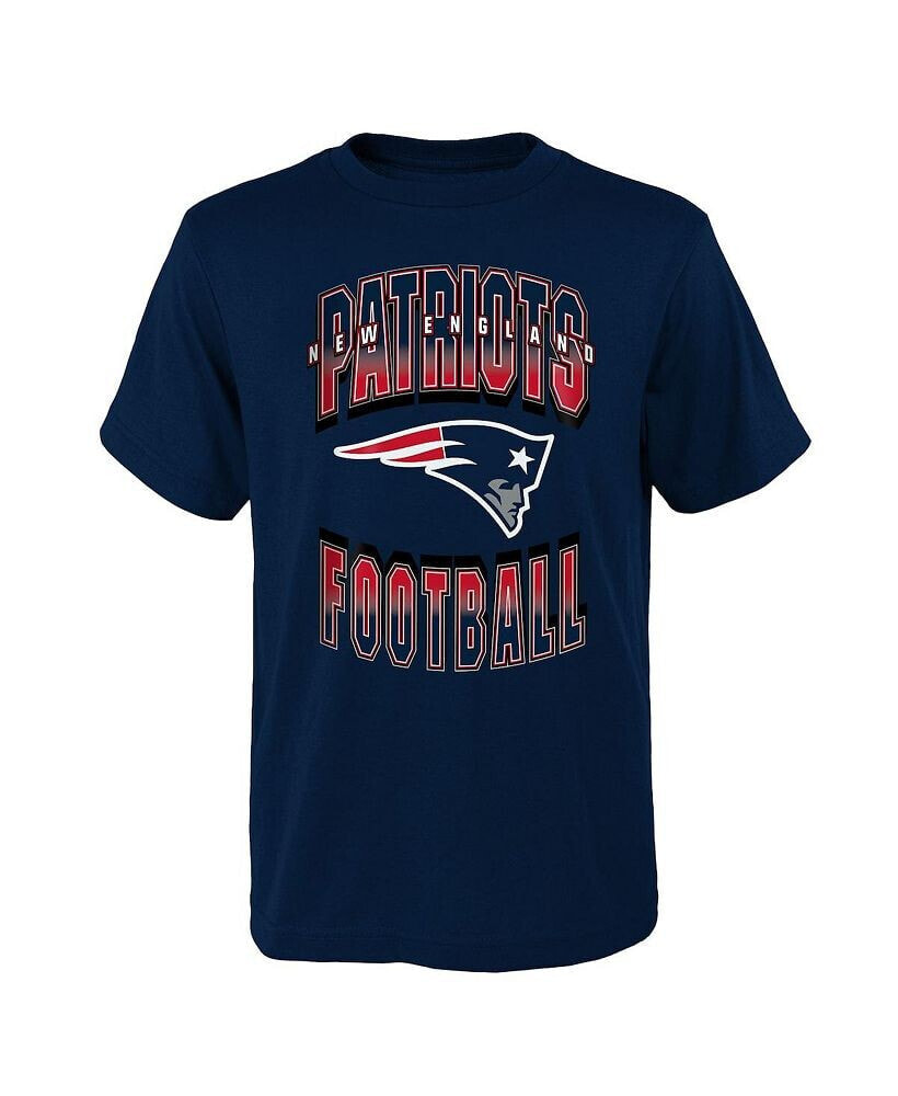 Outerstuff big Boys Navy New England Patriots Forward Progress T-shirt