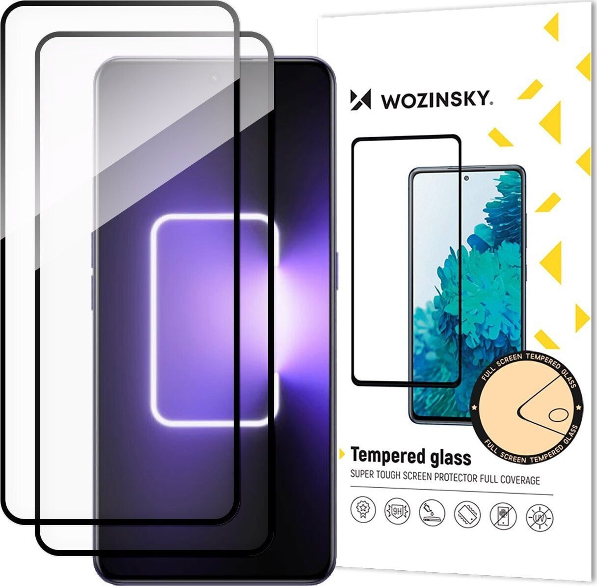 Wozinsky Wozinsky Full Glue Tempered Glass 2x szkło hartowane do Realme GT Neo 5 / Realme GT3 9H na cały ekran z czarną ramką