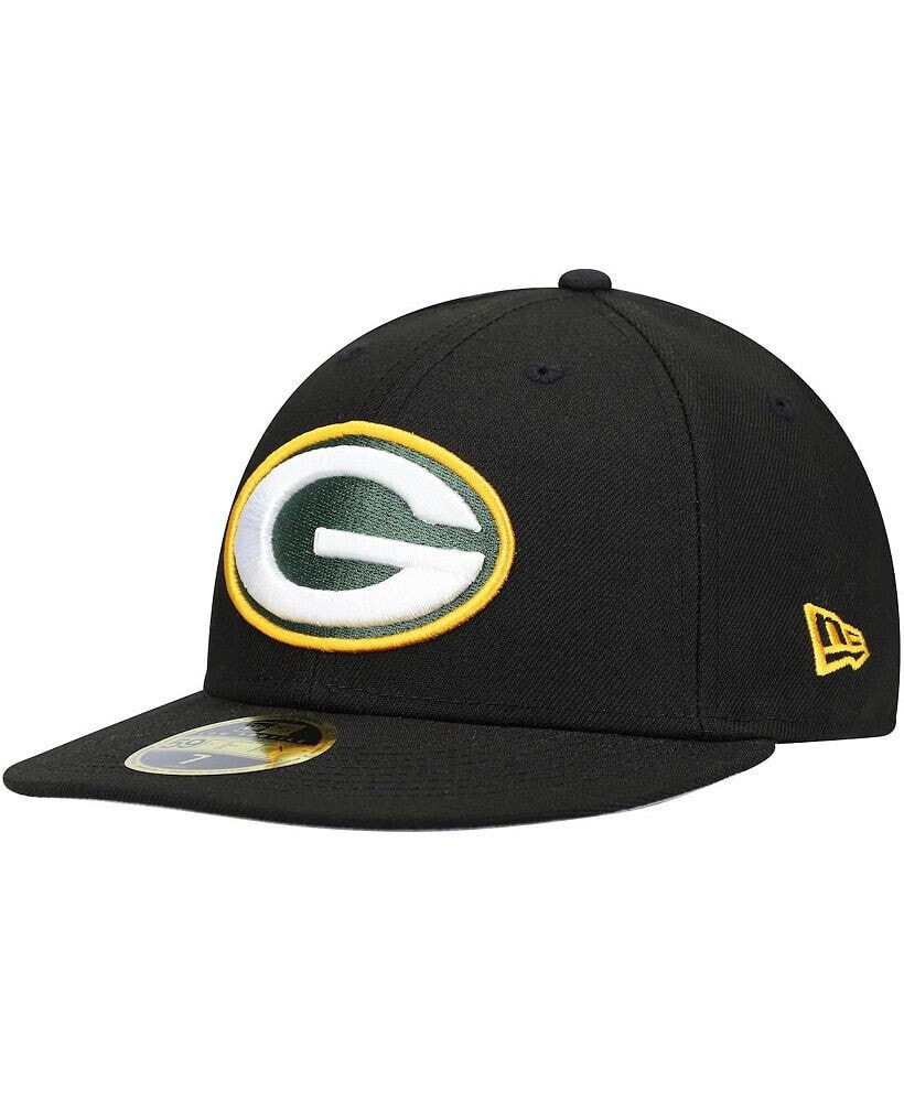 Men's Black Green Bay Packers Omaha Low Profile 59Fifty Fitted Hat