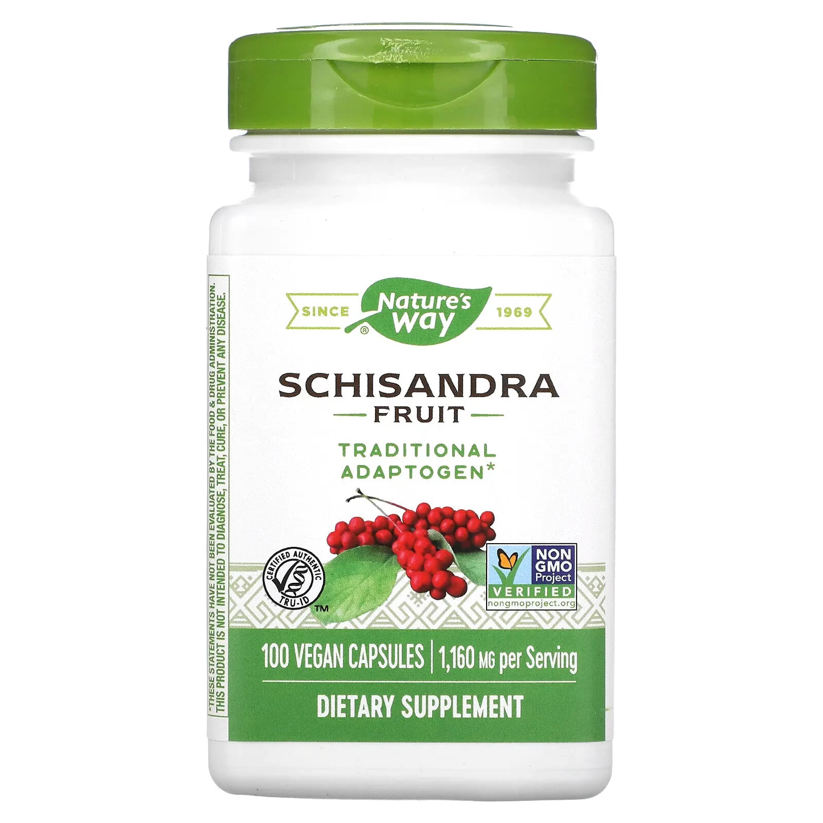 Schisandra Fruit, 1,160 mg, 100 Vegan Capsules (580 mg per Capsule)