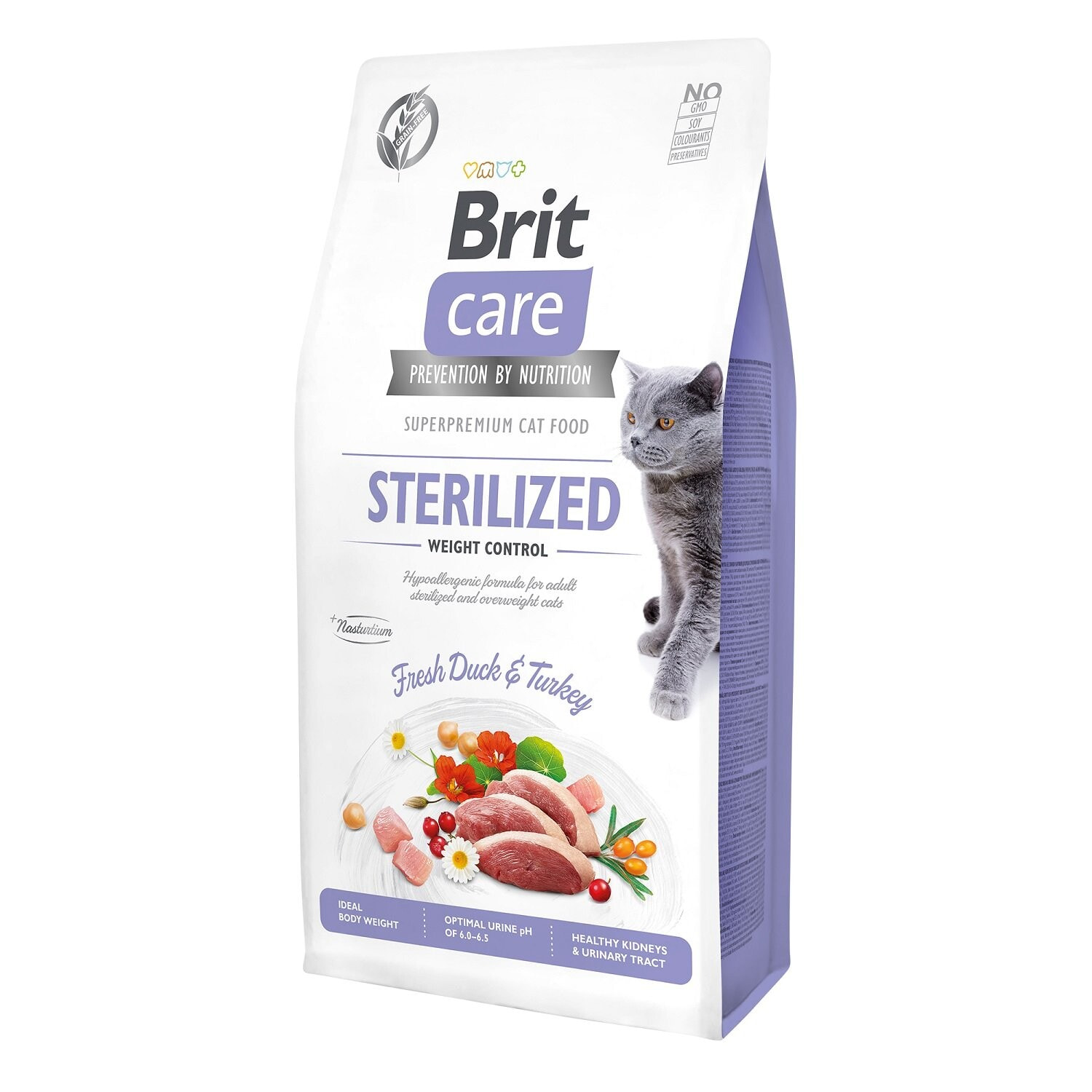 Сухой корм для кошек VAFO PRAHS, Brit Care, для стерилизованных, с уткой