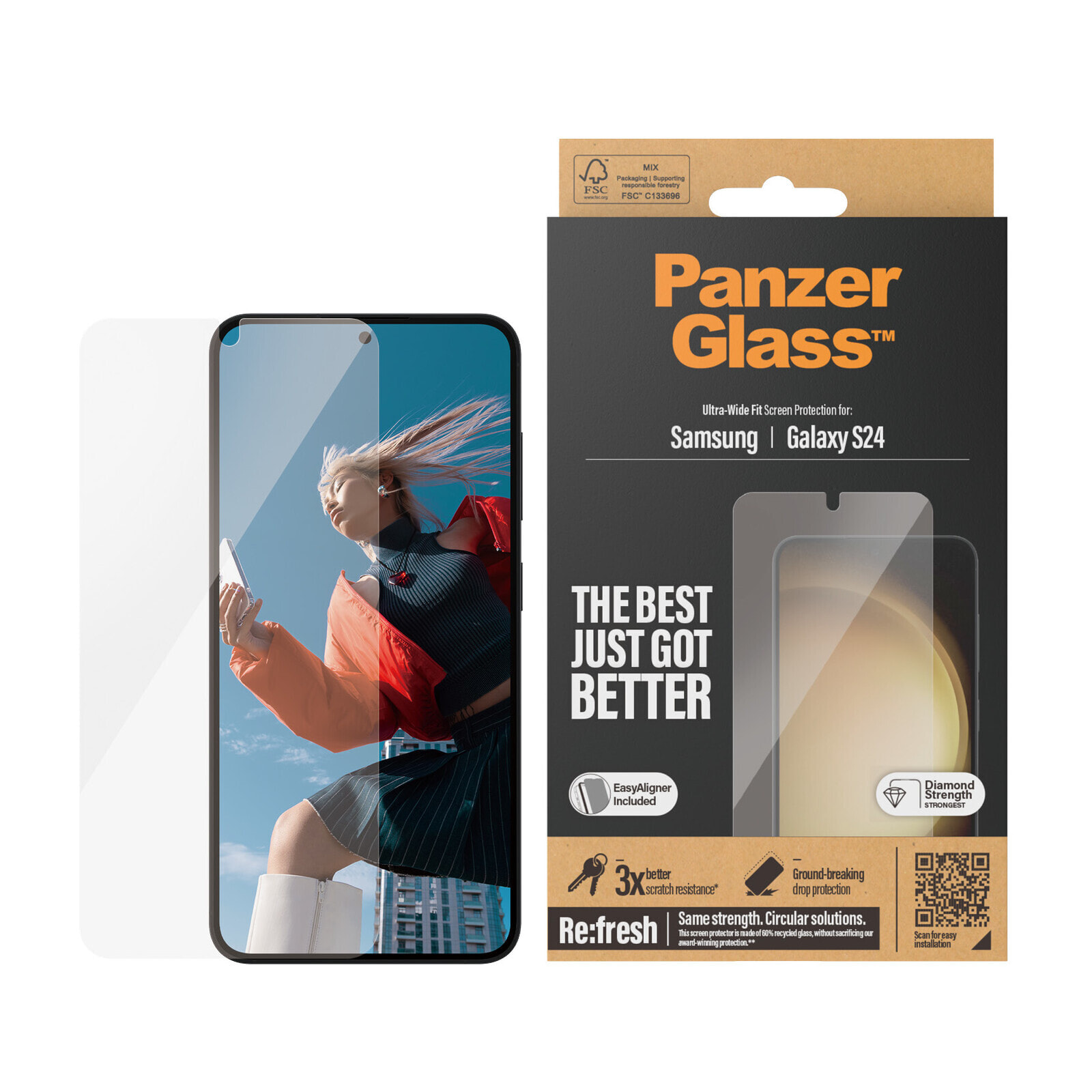 PanzerGlass Ultra Wide Fit Прозрачная защитная пленка Samsung 1 шт 7350