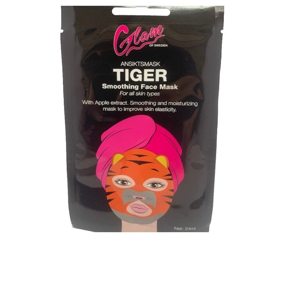 Glam OF Sweden Tiger Smoothing Face Mask  Разглаживающая и увлажняющая тканевая маска для лица с экстрактом  яблока 24 мл