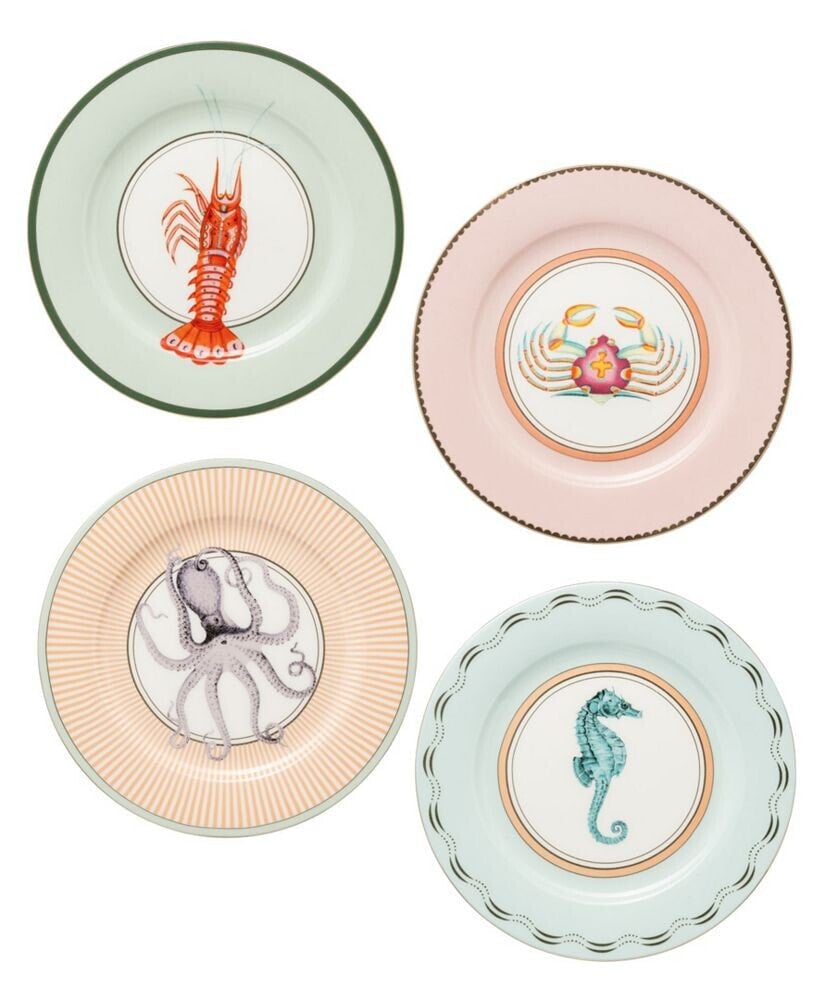 Yvonne Ellen under the Sea Dinner Plates, Set of 4