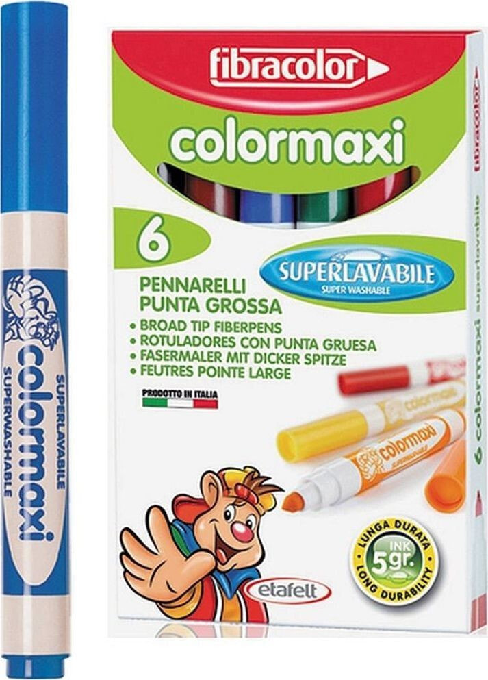 Fibracolor Mazaki Color Maxi 6 colors FIBRACOLOR