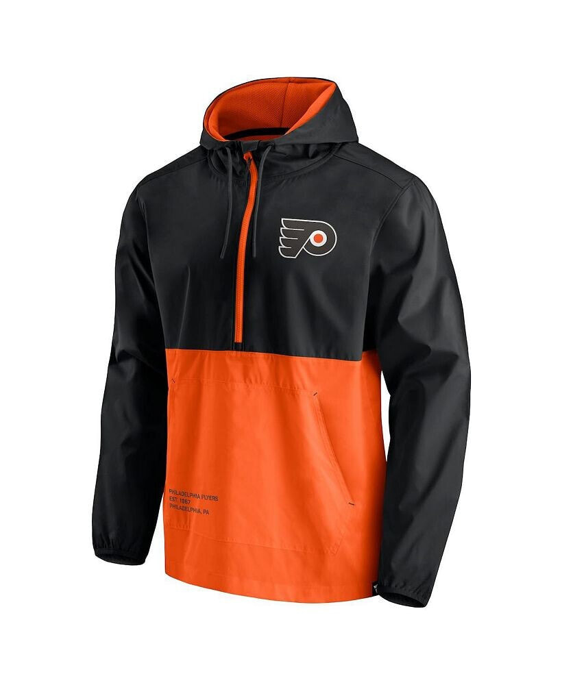 Men's Starter Black Philadelphia Flyers Impact Half-Zip Jacket