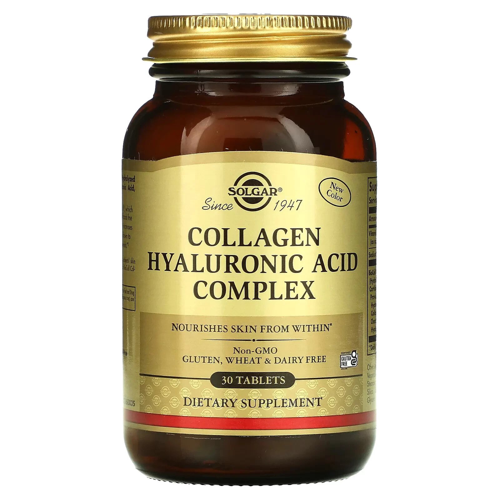 Витамины или БАД для мышц и суставов Solgar Collagen Hyaluronic Acid Complex -- 30 Tablets