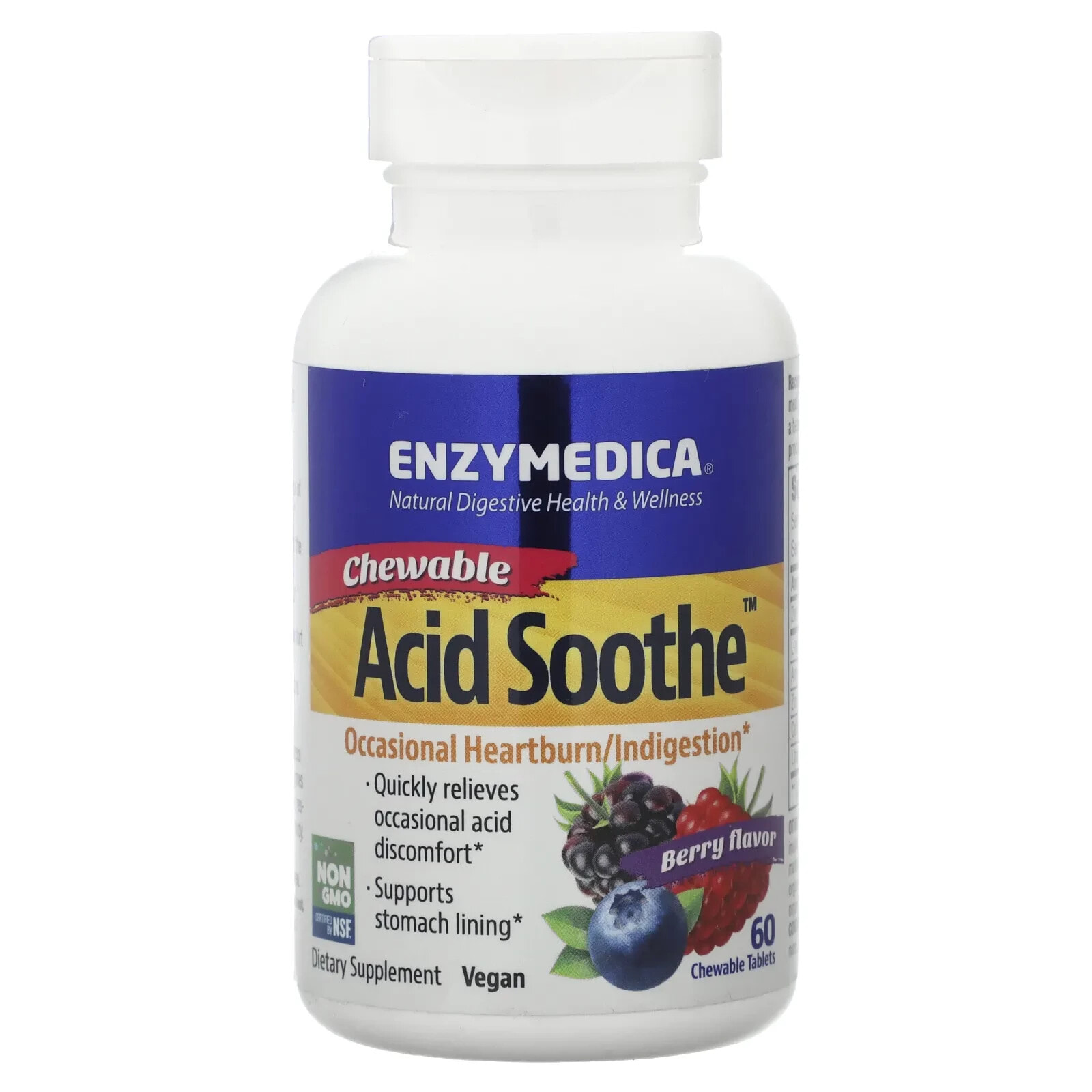 Chewable Acid Soothe, Berry, 60 Chewable Tablets