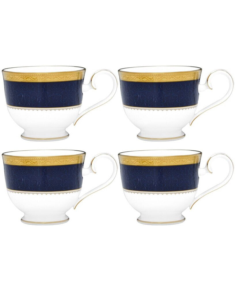 Noritake odessa Cobalt Gold Set of 4 Cups, Service For 4