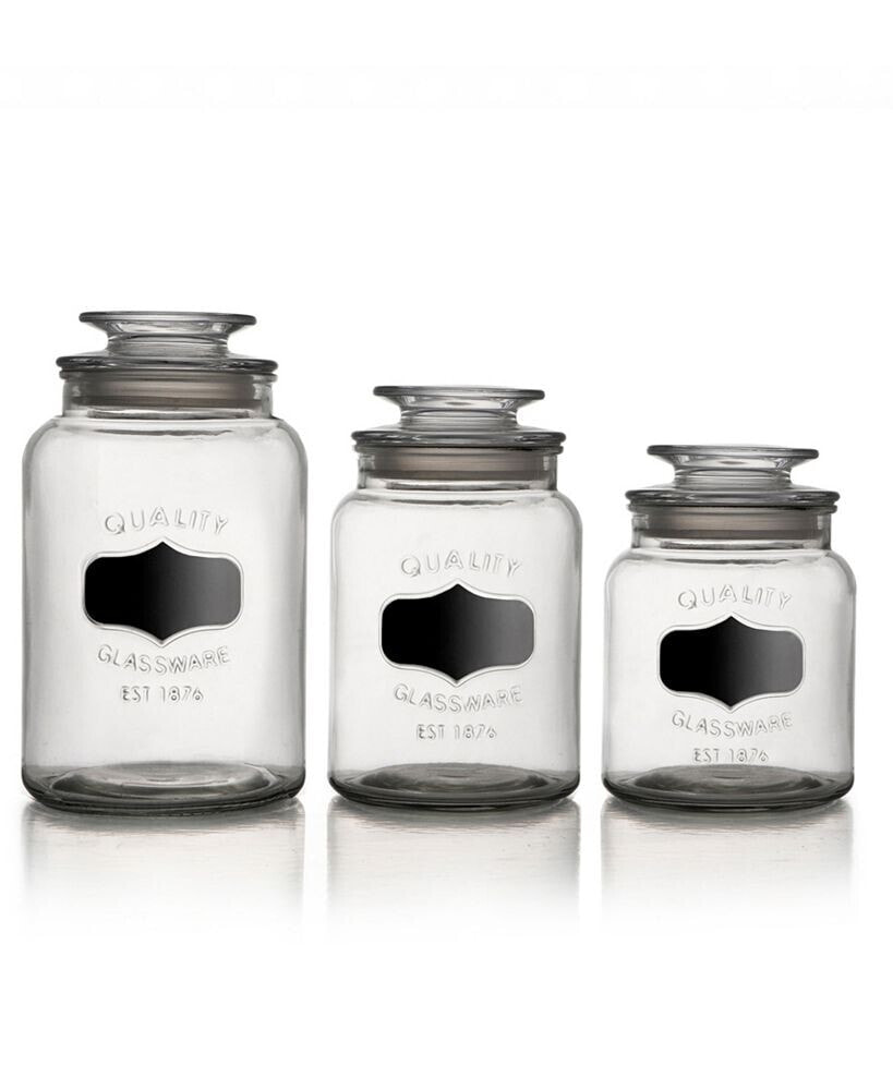 Chalkboard Glass Canister, Set of 3