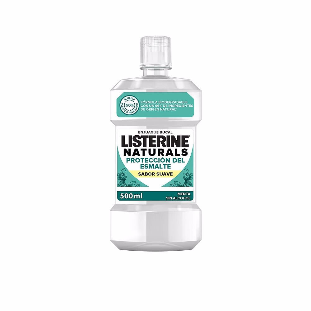 Listerine Naturals Mouthwash Натуральный ополаскиватель полости рта для защиты эмали от спирта 500 мл