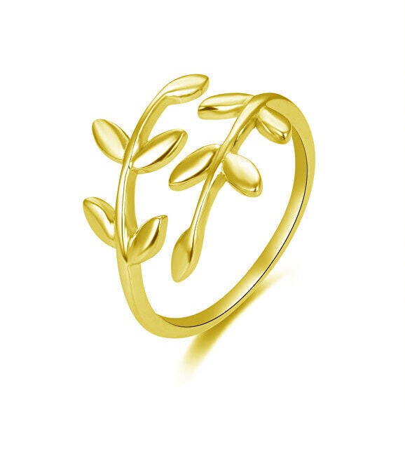 Открытое позолоченное кольцо с оригинальным дизайном AGG468-G