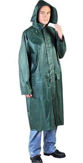 Raincoat with hood L green