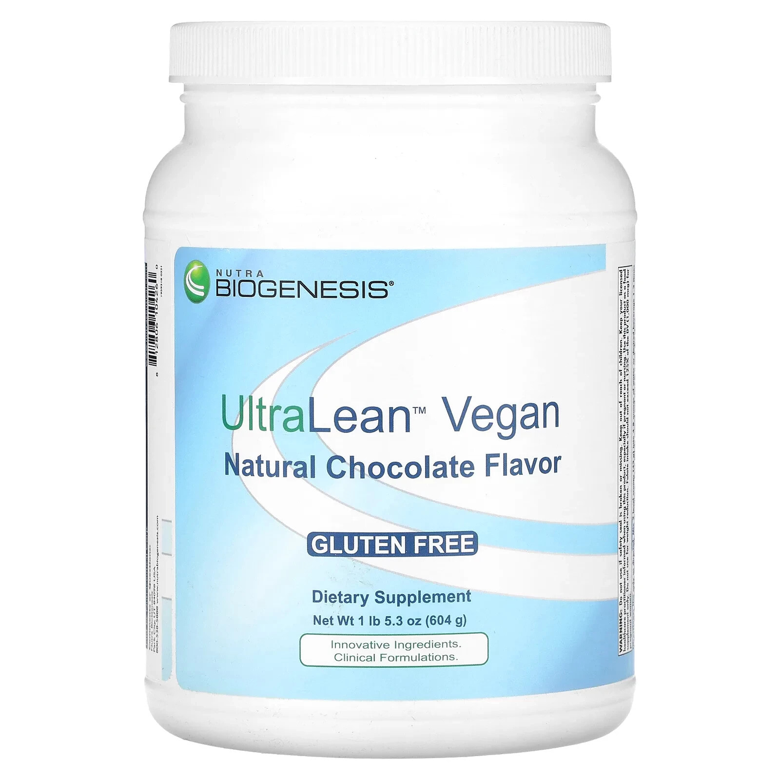 Nutra BioGenesis, Ultra Lean, веганский продукт, натуральный шоколад, 604 г (1 фунт, 5,3 унции)