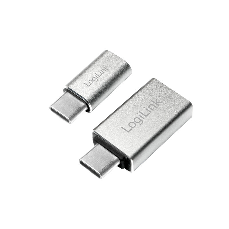 LogiLink AU0040 кабельный разъем/переходник USB 3.1 C USB 3.0 A, Micro USB 2.0 Алюминий