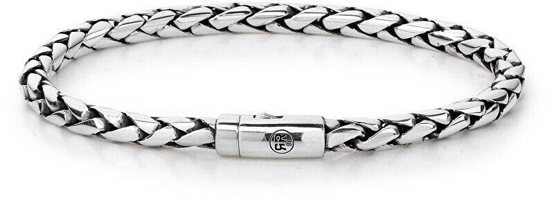 Мужской переплетенный серебряный браслет Rebel & Rose Hera RR-BR006-SL