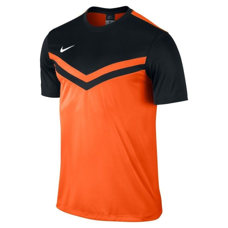 Мужская футболка спортивная черная оранжевая футбольная  Nike Victory II M 588408-815 football jersey