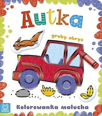 Kolorowanka malucha z grubym obrysem. Autka