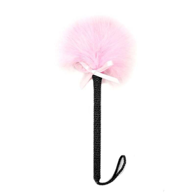 Плетка или стек для БДСМ FETISH ADDICT Feather Tickler with Bow 25 cm Pink