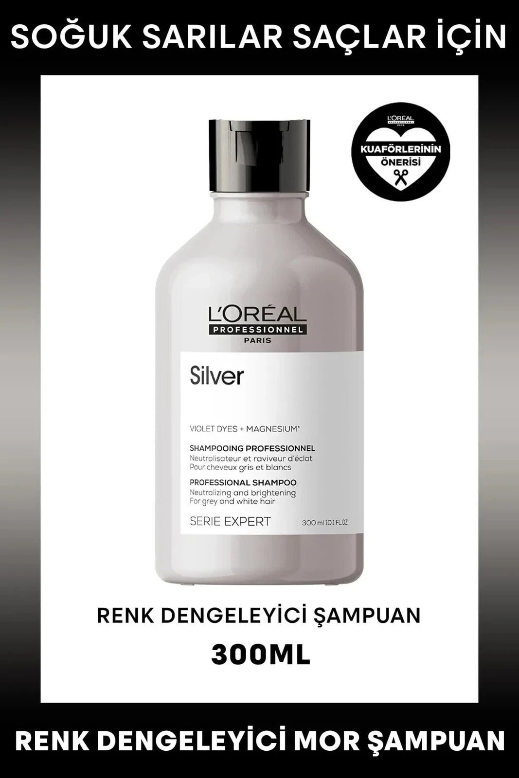 Serie Expert Silver Çok Açık Sarı, Gri Ve Beyaz Saçlar Için Renk Dengeleyici M