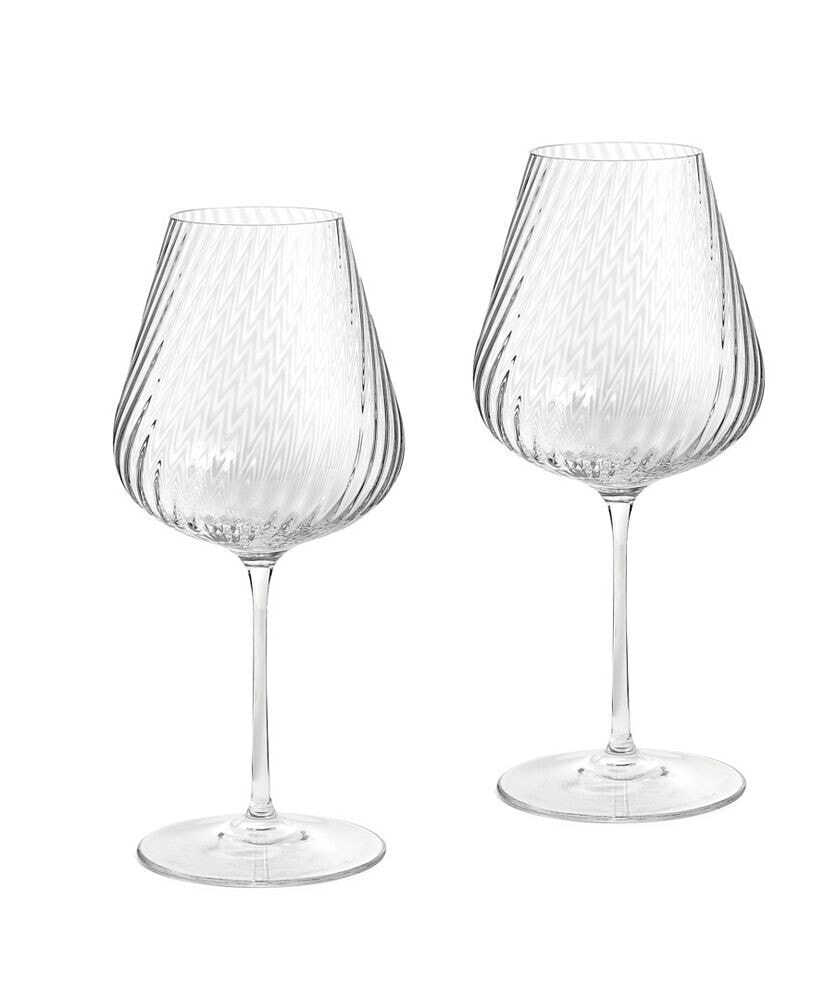 Vera Wang Wedgwood swirl White Wine Glass, Set of 2