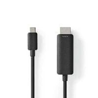 Nedis CCGP64655BK10 - 1 m - USB Type-C - HDMI - Male - Male - Straight