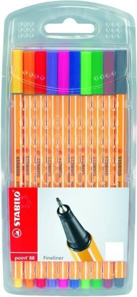 Письменная ручка Stabilo Cienkopis POINT 0.4mm w etui 10 kolorów