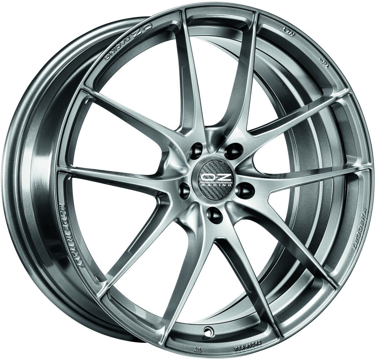 Колесный диск литой OZ Leggera HLT grigio corsa bright 9.5x19 ET52.5 - LK5/114.3 ML70.7