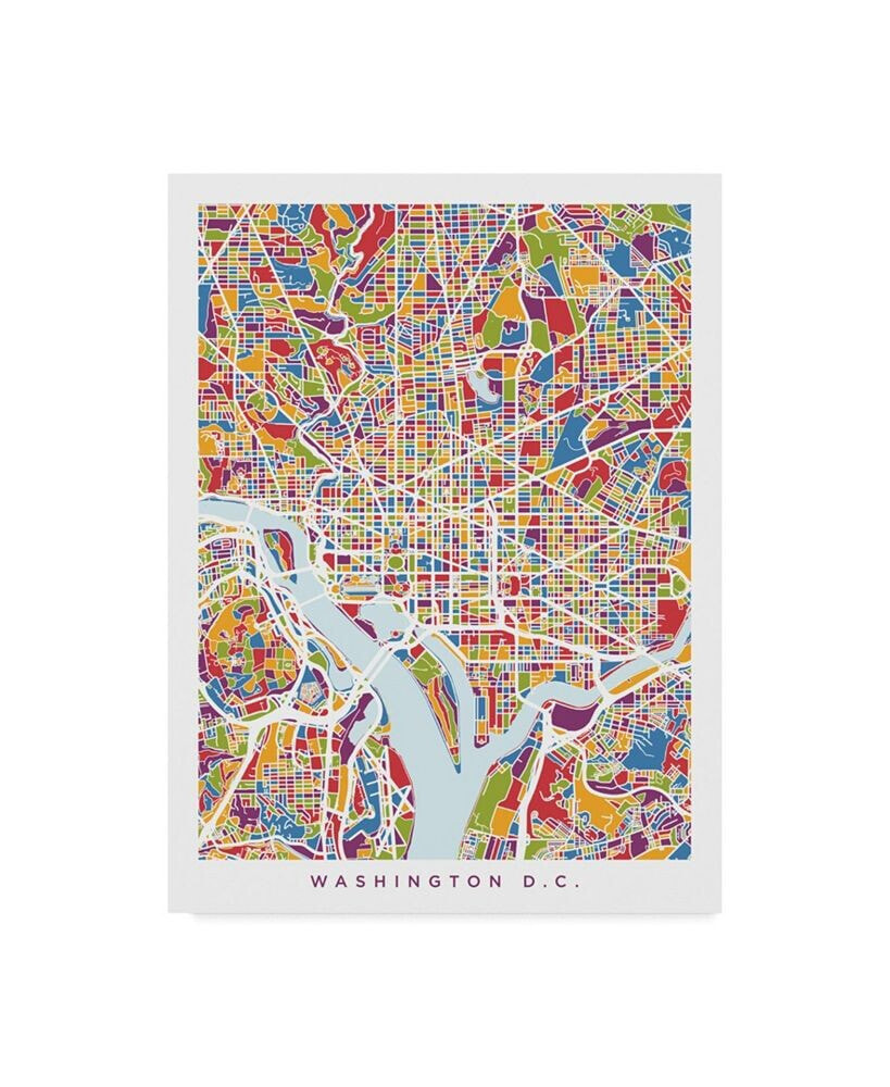 Trademark Global michael Tompsett Washington DC Street Map II Canvas Art - 15