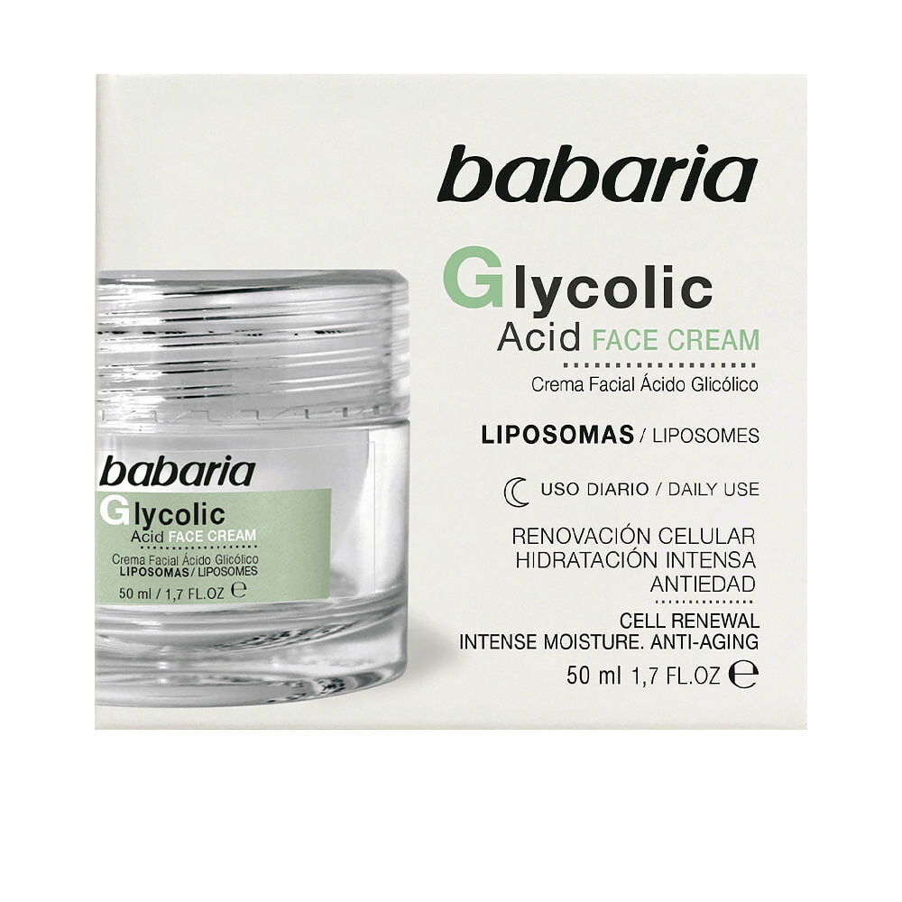 Средство для питания или увлажнения кожи лица Babaria GLYCOLIC ACID crema facial renovación celular 50 ml