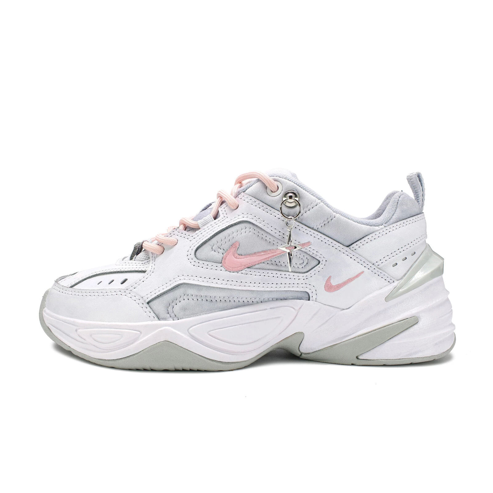 Nike M2K Tekno Slip-Resistant Low-Top Chunky Sneakers Women's Gray Pink