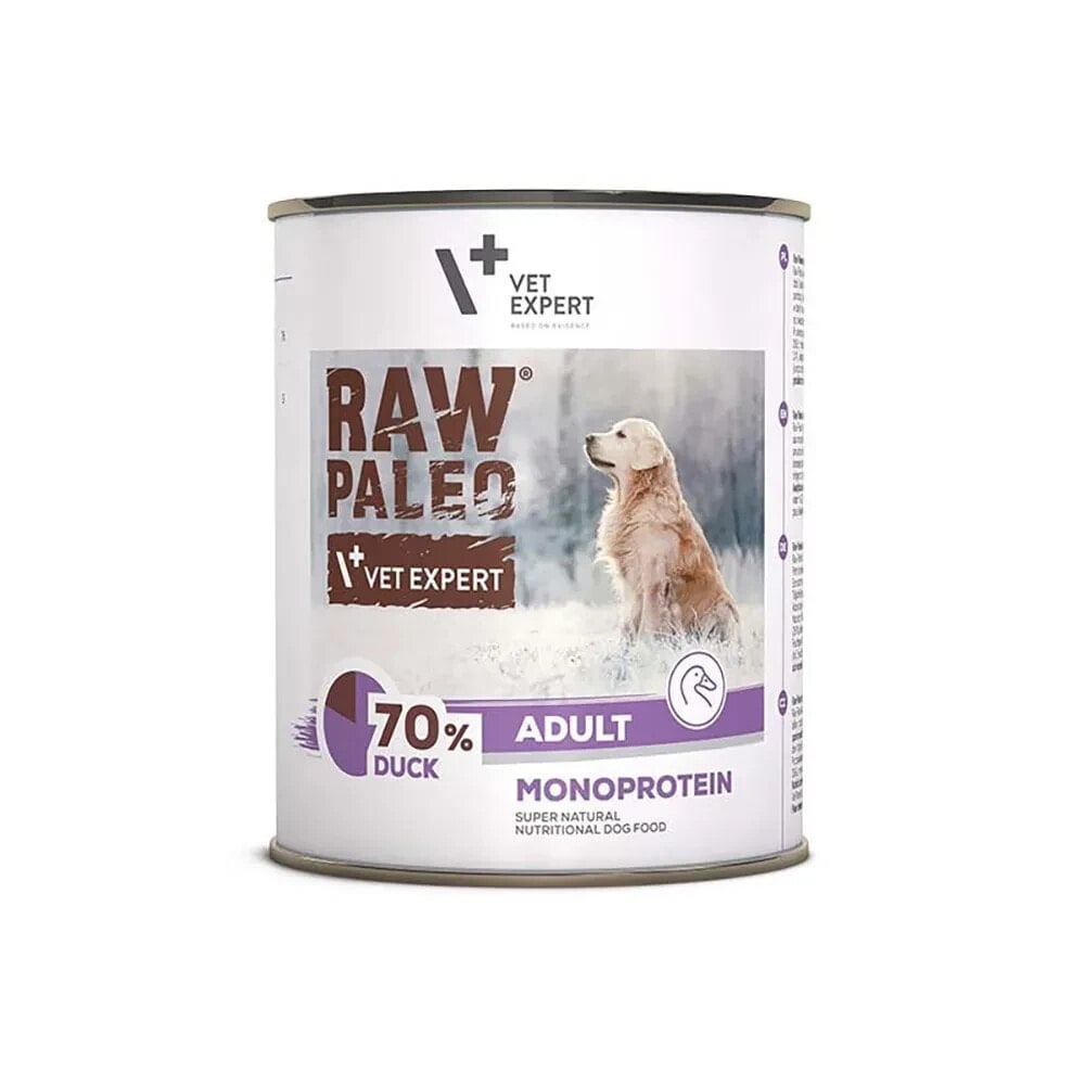 RAW PALEO Adult monoprotein duck wet dog food 800g