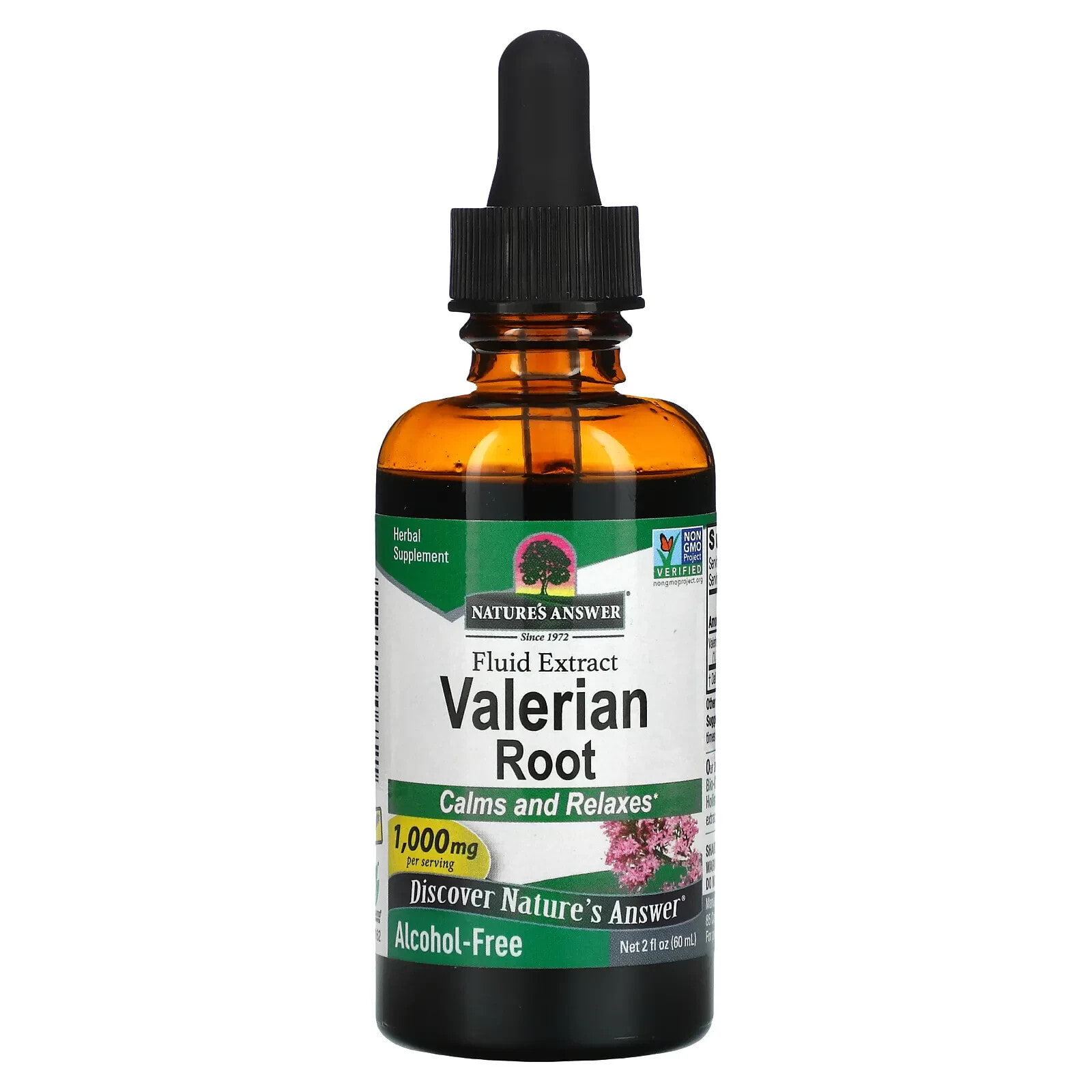 Nature's Answer, Valerian, Fluid Extract, Alcohol-Free, 1,000 mg, 2 fl oz (60 ml)