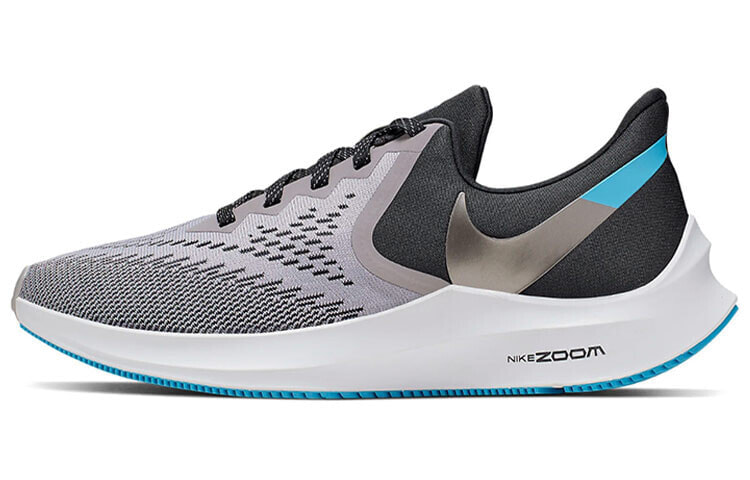 Nike Zoom Winflo 6 防滑耐磨轻便 低帮 跑步鞋 男款 黑灰蓝 / Кроссовки Nike Zoom Winflo 6 AQ7497-006