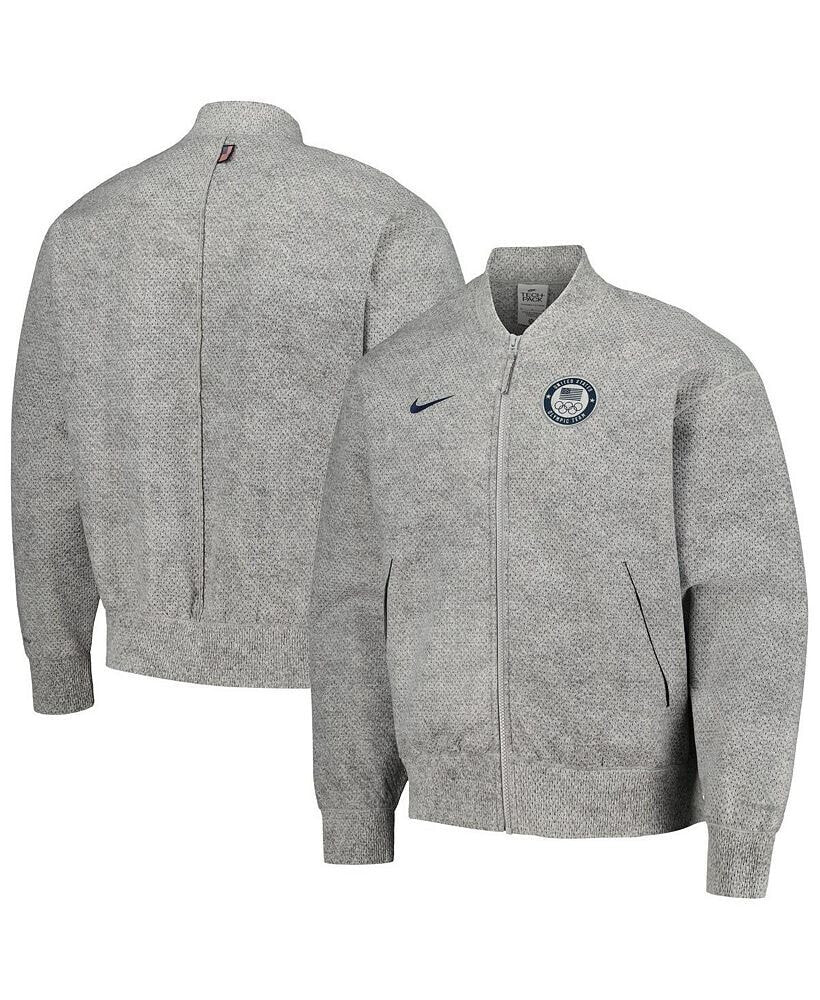 Nike men's Gray Team USA 2024 Summer Olympics Media Day Look Full-Zip Jacket