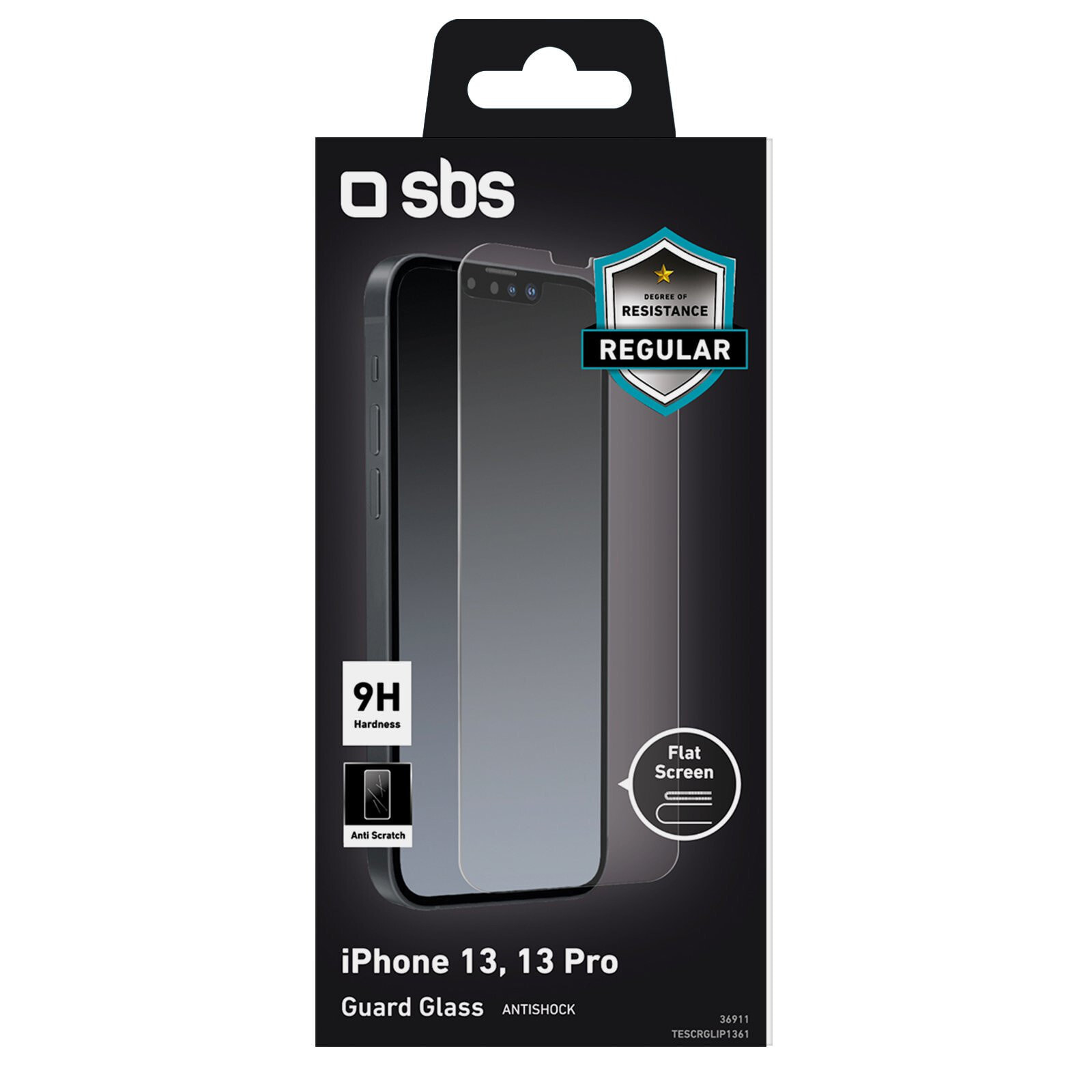 SBS Glas Displayschutz Full Cover Apple iPhone 13/13 Pro schwarz