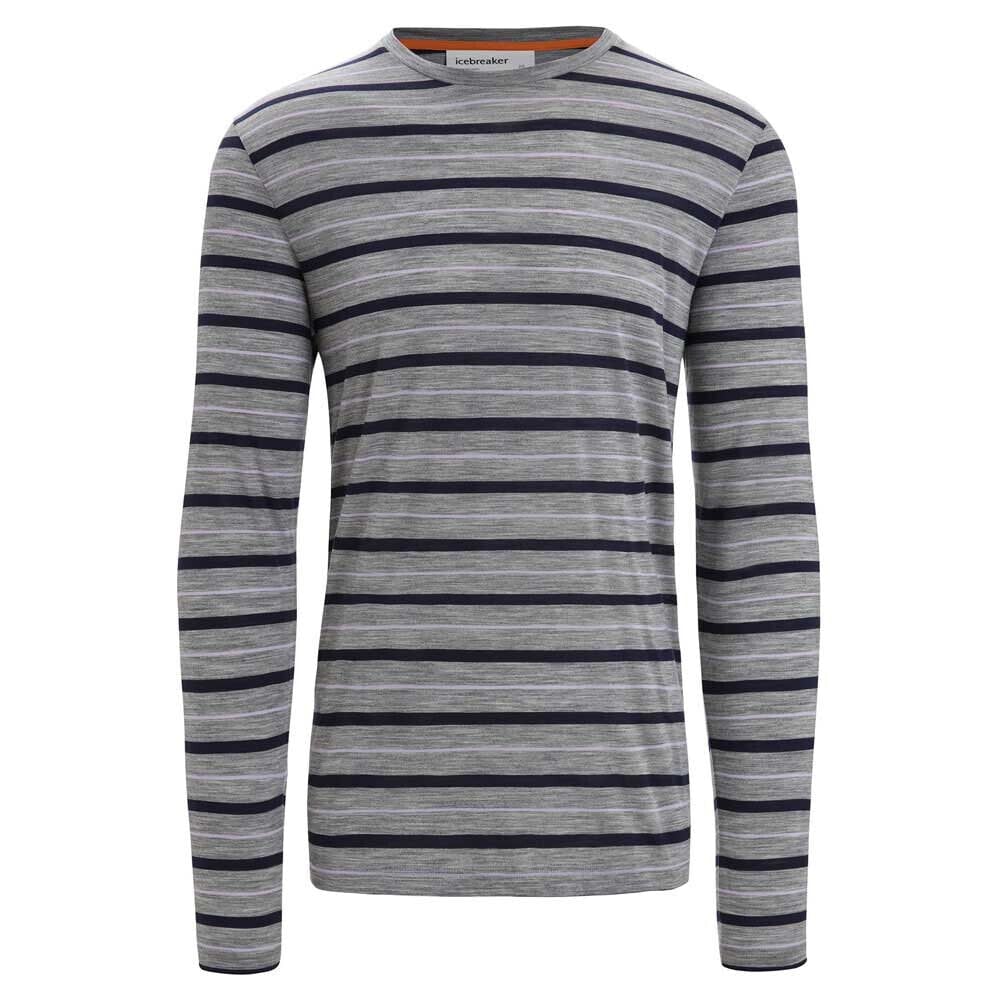 ICEBREAKER Wave Stripe Merino Long Sleeve T-Shirt