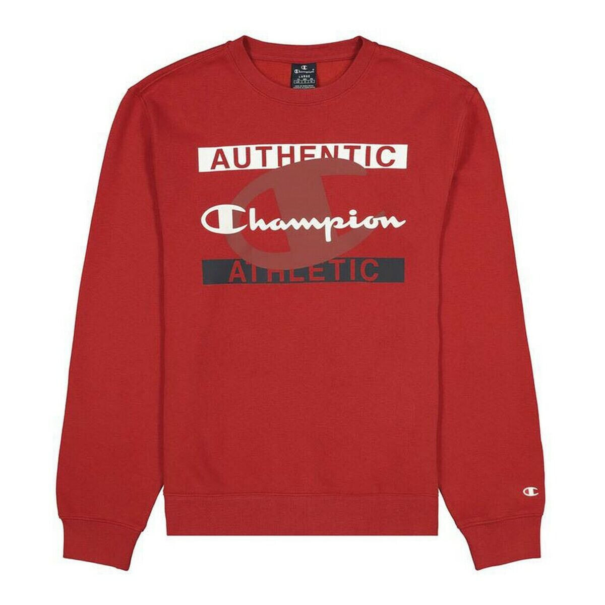 Men’s Sweatshirt without Hood Champion Authentic Athletic Red